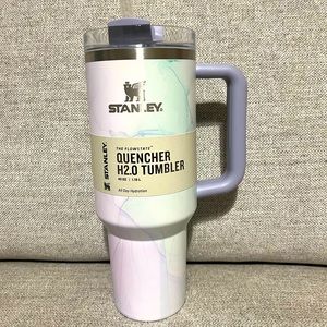 40oz Stanley quencher H2.0 tumbler in Dusk Tulle watercolor